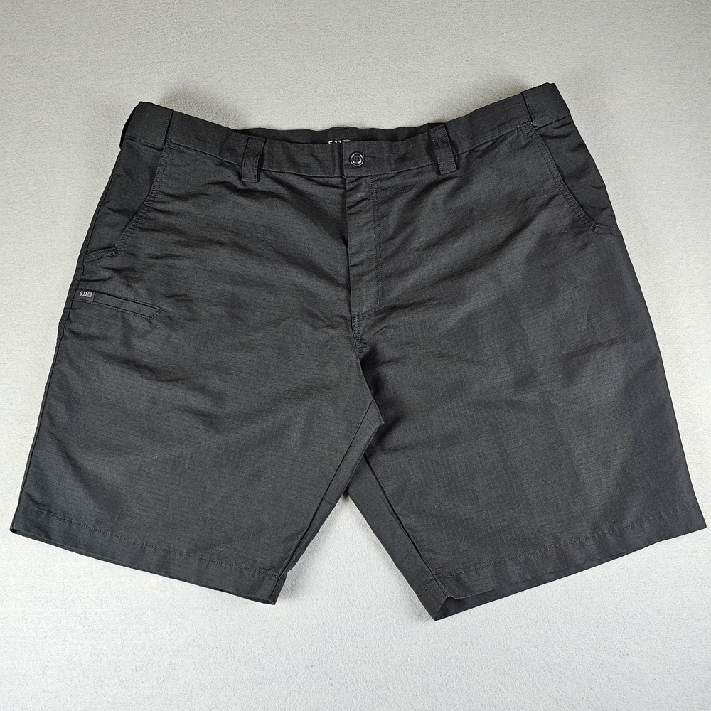5.11 Tactical Fast Tac Shorts Mens 44 Black 11" Inseam Ripstop Utility Pockets
